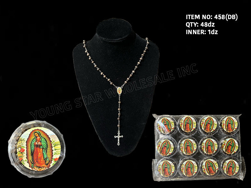 Guadalupe Rosary Dark Brown (Qty: 48dz)