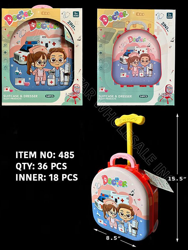 Metal Luggage Suit Case Back Pack Doctor Set (Qty: 36pcs)