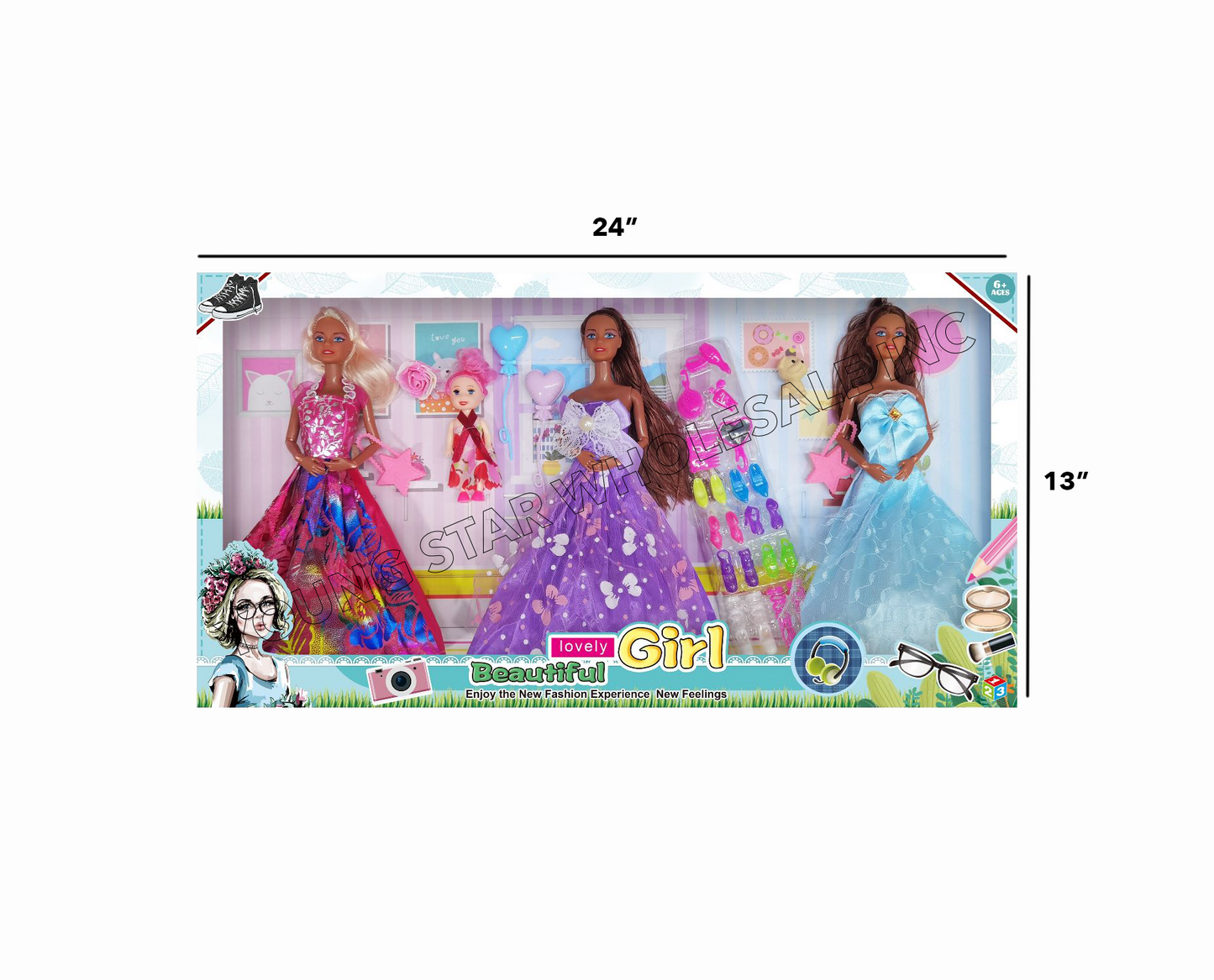 Beautiful Lovely Girl 19 (Qty: 48pcs)