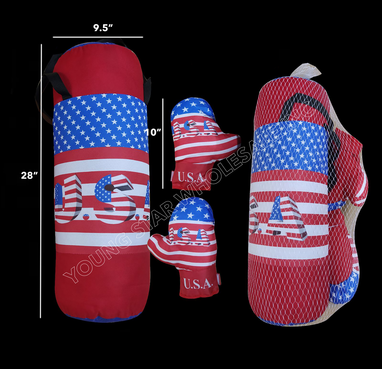 Punching Bag USA Flag X-Large - 28" (Qty: 8pcs)