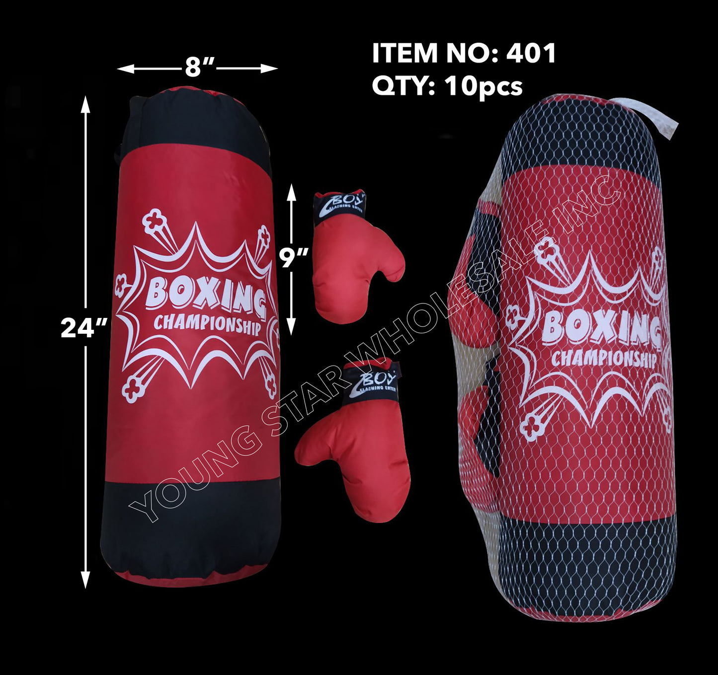 Punching Bag Champions Large - 24" (Qty: 10pcs)