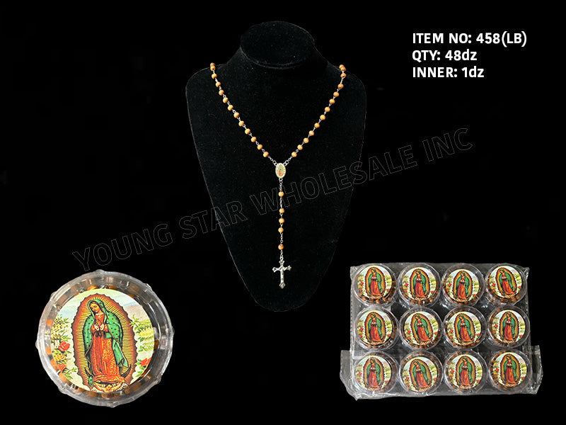 Guadalupe Rosary Light Brown (Qty: 48dz)