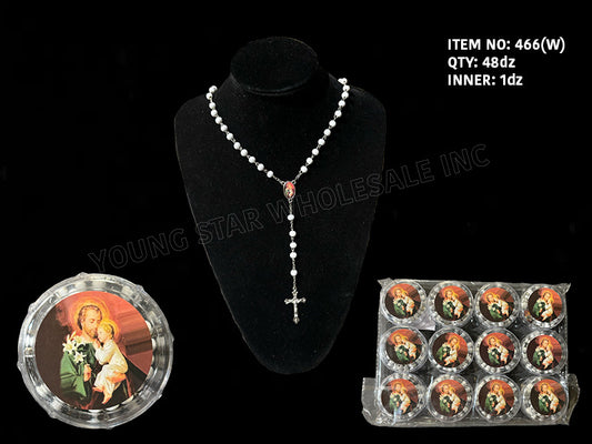 San Jose Rosary White (Qty: 48dz)