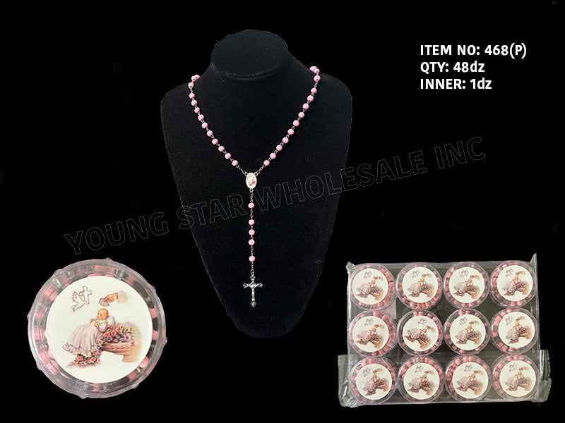 Baptism Rosary Pink (Qty: 48dz)