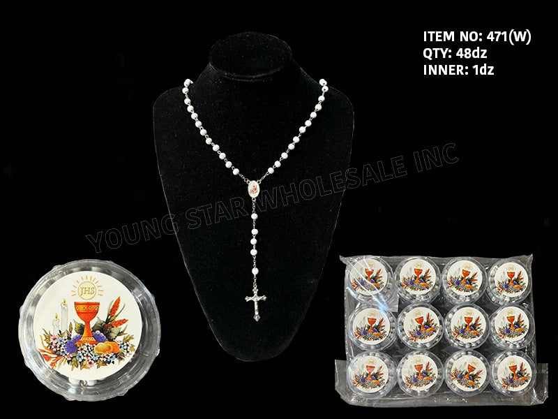 Comunion Rosary White (Qty: 48dz)