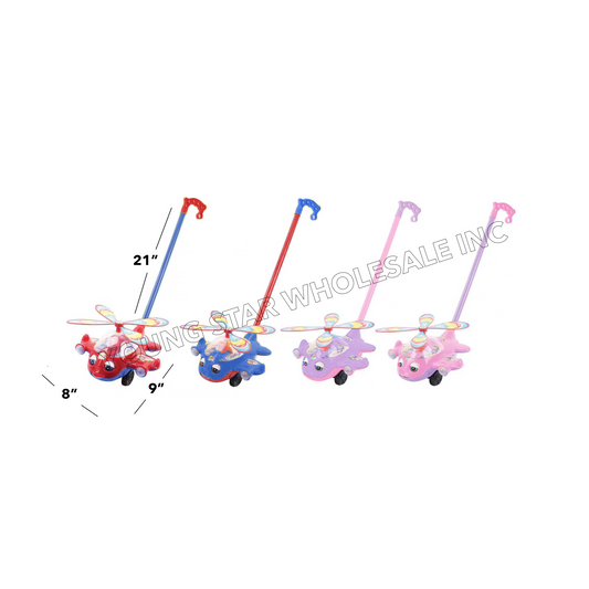 Airplane Helicopter Push Toy (Qty: 24pcs)