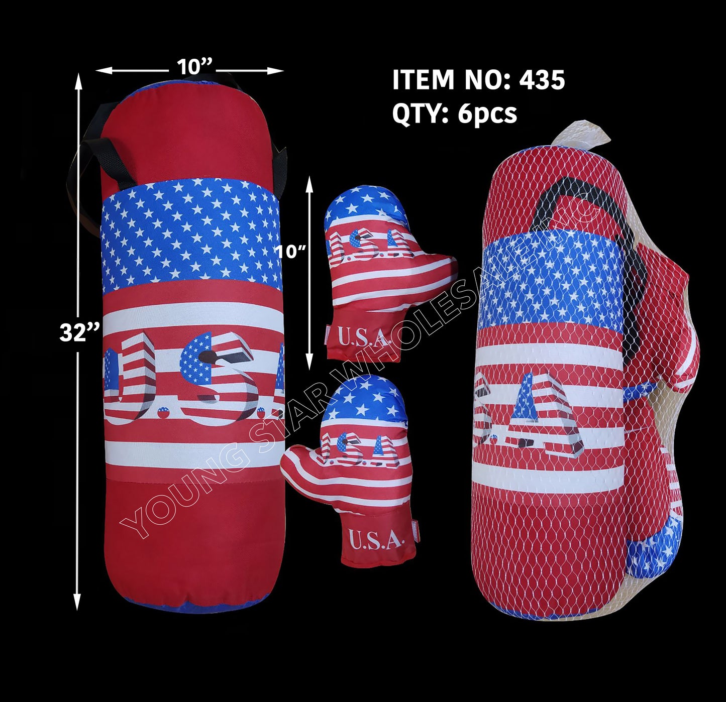 Punching Bag USA Flag XX-Large - 32" (Qty: 6pcs)